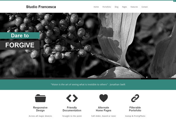 1. Studio Francesca- Responsive HTML5 CSS3 Template