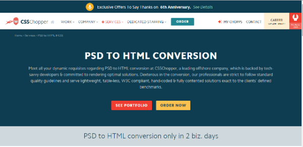 List of Top PSD To HTML5 Conversion Providers Revealed