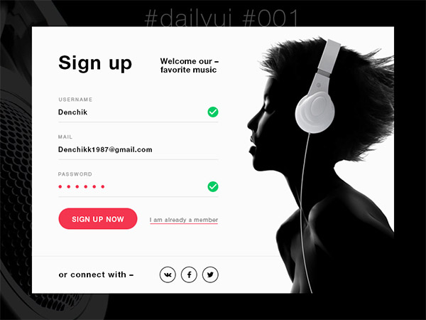 DailyUI- sign up form