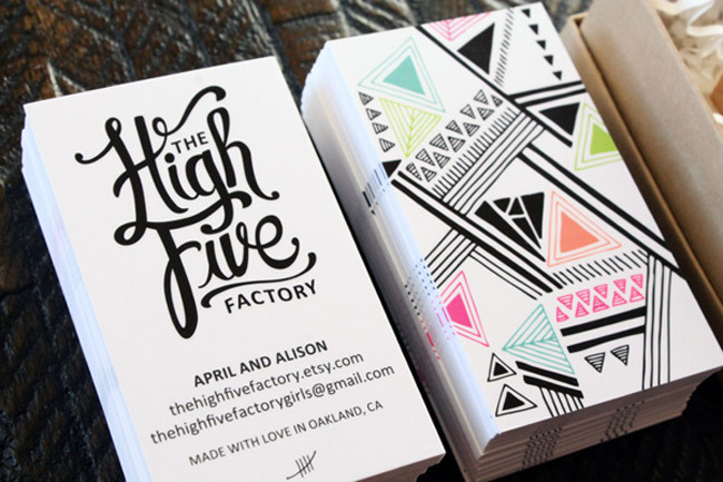11. The High Five Factory-Business Cards Design