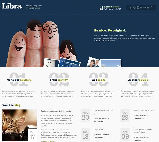 12. Libra – Corporate & Portfolio WP theme