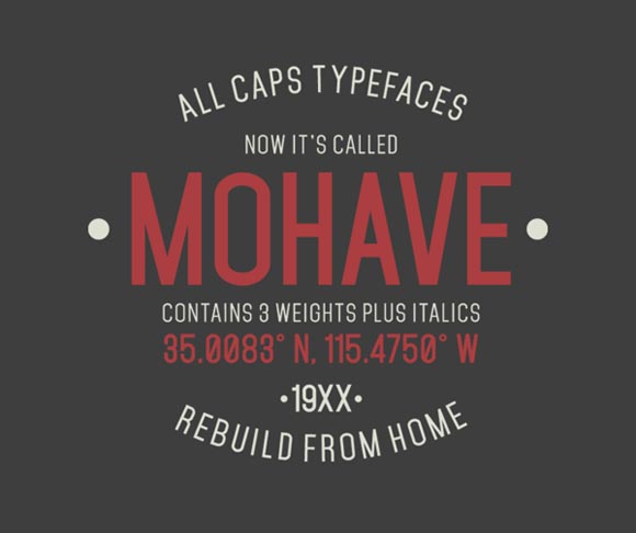 12. Mohave Free Typefaces