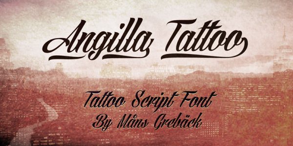 12. New Calligraphy Font-Angilla Tattoo