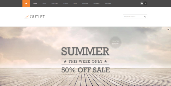 13. Outlet-Responsive Ecommerce WordPress Themes