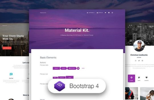 10+ Free Bootstrap 4 UI Kits