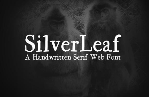 16. SilverLeaf – A Handwritten Web Font