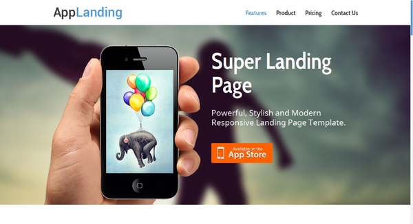 17. App Landing- Responsive HTML5 CSS3 Template