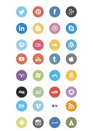 20 Free Modern Social Media Icons Sets