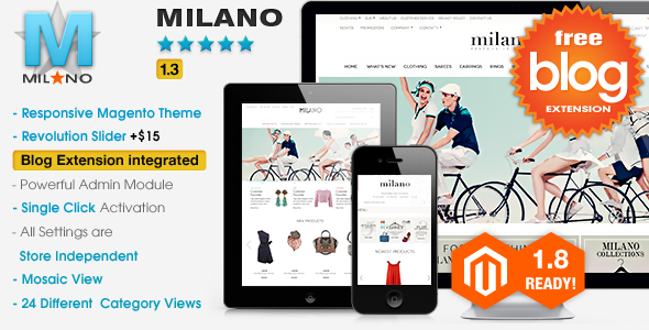 17. Milano Blog Extension Magento Theme