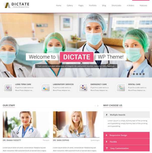 19. Dictate – Business Fashion Medical Spa WP Theme