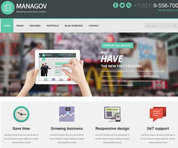 2. Managov Multi-Purpose WordPress Theme