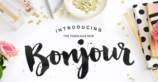 2. New Calligraphy Font-Bonjour