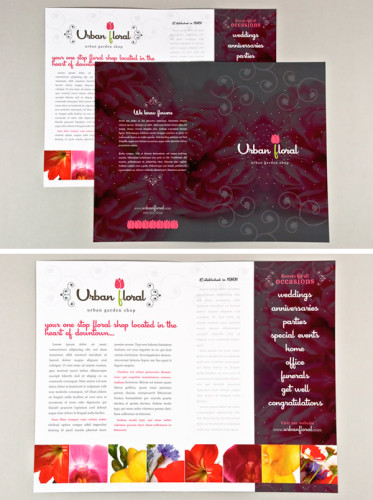 2.Graphic Floral Shop Brochure Template