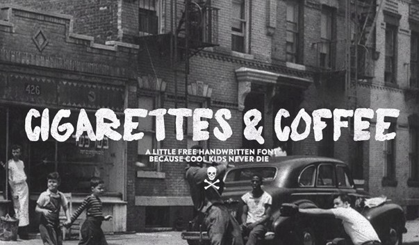 21. Cigarettes-Coffee-Free Fonts June 2014