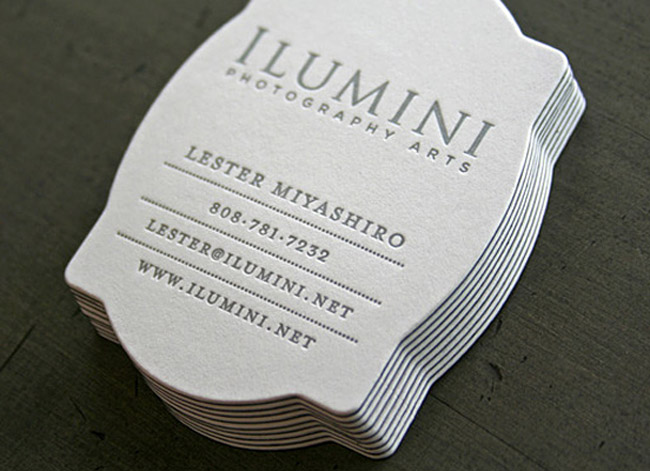 23. Black n White Letterpress-Business Cards Design