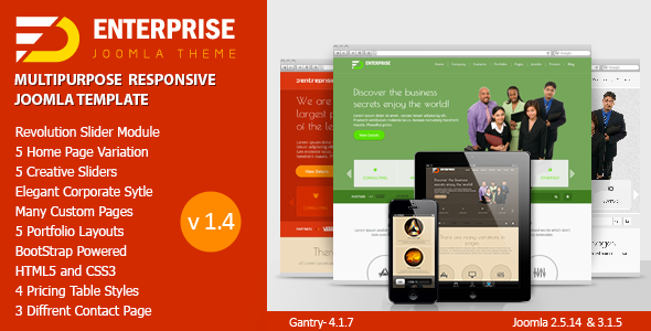 23. Enterprise – Multipurpose Responsive Joomla Theme
