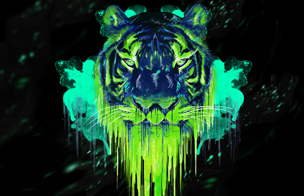 23. How to Create a Psychedelic Tiger Illustration in Photoshop