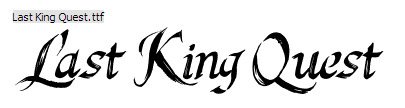 23. New Calligraphy Font-Last King Quest