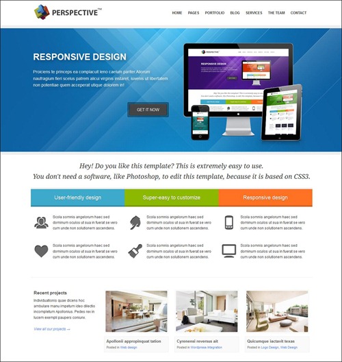 23. Perspective – Responsive HTML5 Template