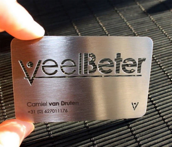 24. Metal steel business cards design