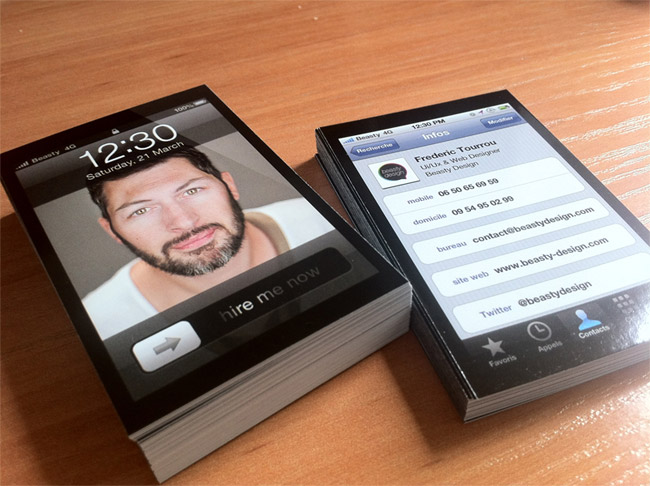 26. iPhone Business cards design