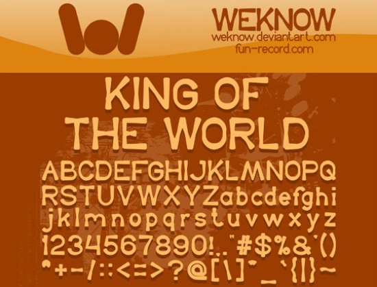 27. King Of The World font by weknow-creative-free-fonts