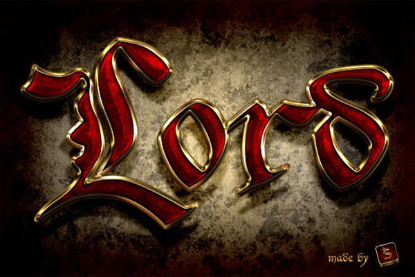 3.  Create a Royal Gold Text Effect in Photoshop Using Layer Styles