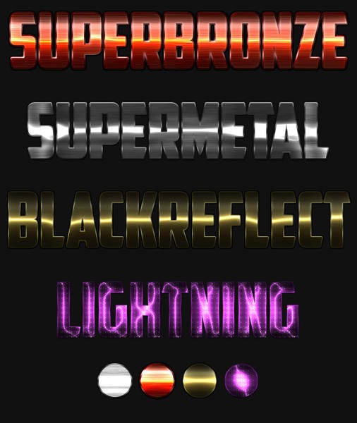 3. Metal Lightning Text Styles