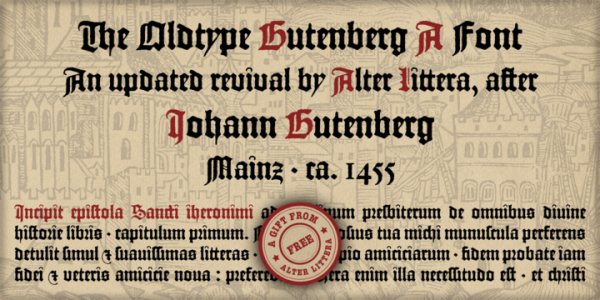 34. New Calligraphy Font-Gutenberg