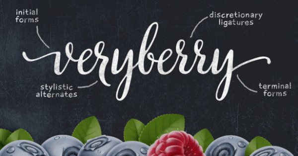35. New Calligraphy Font-Very Berry