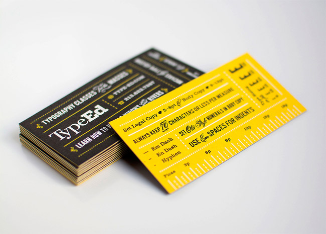 36. TypeEd Business Cards Design