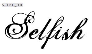39. New Calligraphy Font-Selfish
