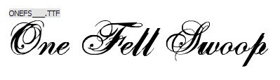 41. New Calligraphy Font-One Fell Swoop