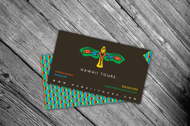 41.Hawaii Tours Business Card Design