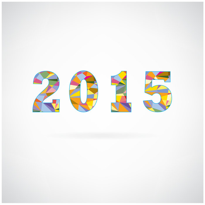 Creative Happy New Year 2015 Text Design