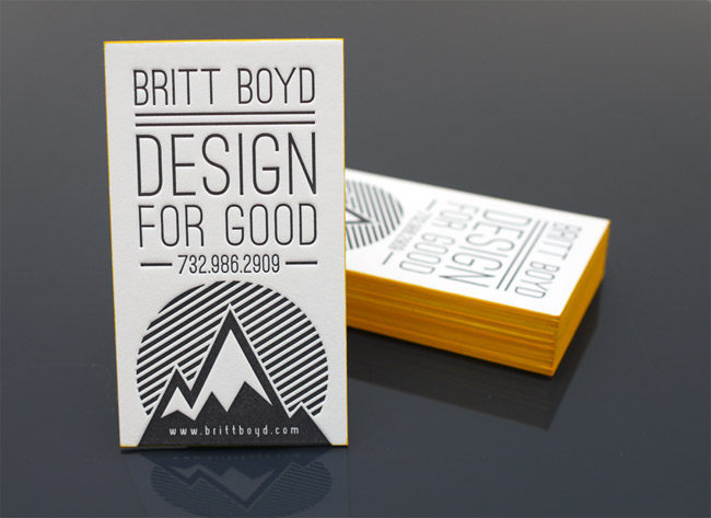 45. Design For Good Letterpress Business Cards