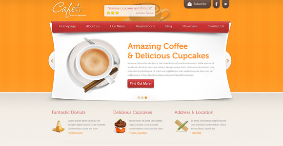5. Cafe – Free Template