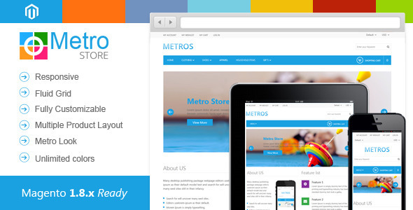 5. Metro Store Responsive Premium Magento Theme