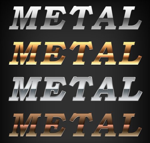 6. Metal Text Style