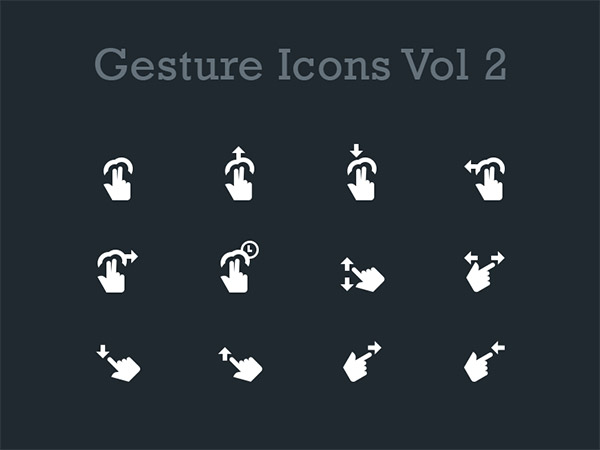 500 Free Gesture Icons For Designers