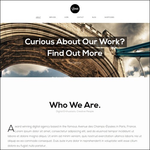 8. Leviate – HTML5 One Page Parallax Template