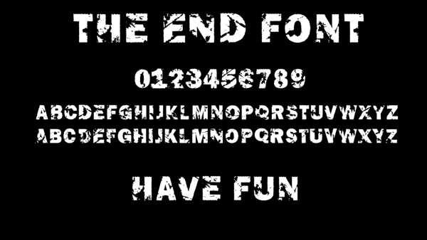 8. The-End-Free Fonts June 2014