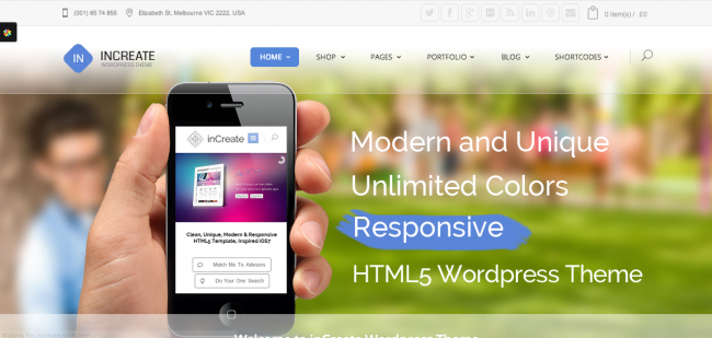 9. inCreate - Premium Responsive WordPress Themes 2014