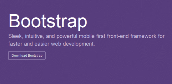 Bootstrap html css frontend framework