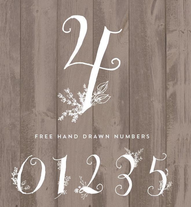 Hand-Drawn Numbers by Mandee Thomas