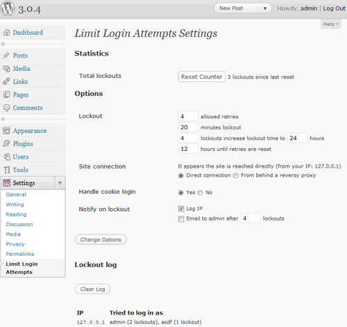 Limit Login Attempts-Wordpress Plugin 2014