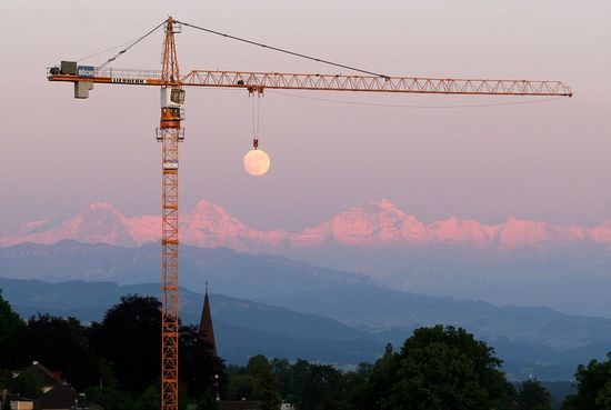 Moon looks to be hooked by a crane