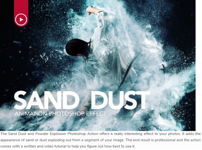 Sand Dust & Powder Explosion Photoshop Action