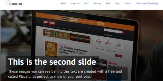 Scrollin – A one page full screen wordpress theme with parallax scrolling