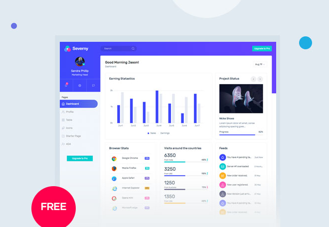 Severny Bootstrap Dashboard Lite